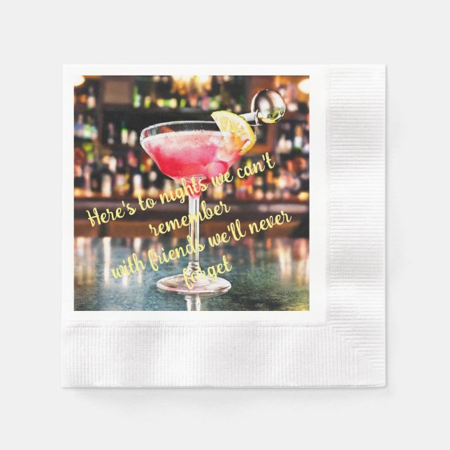 Witty Cosmo Cocktail Napkins Pappersservett (Framsidan)