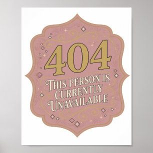 Witty Gold DENNA PERSON ÄR FÖR TILLFÄLLET OTILLGÄN Poster