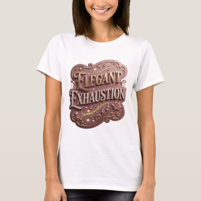 Witty Gold ELEGANT UTMATTNING Grafisk T-shirt (Framsida)