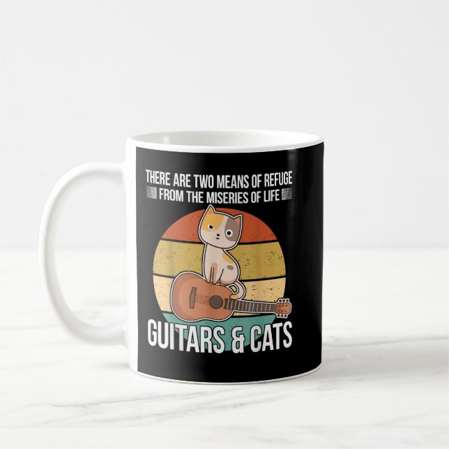 Witty Guitar Player säger Cat Owner Guitarist I L Kaffemugg (Vänster)