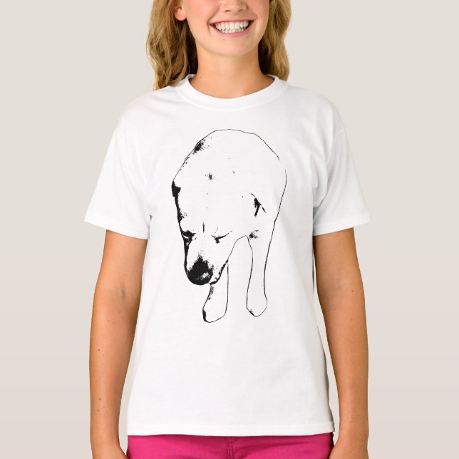 Witty Head-Down Lab med Helgdag Wink T Shirt (Framsida)