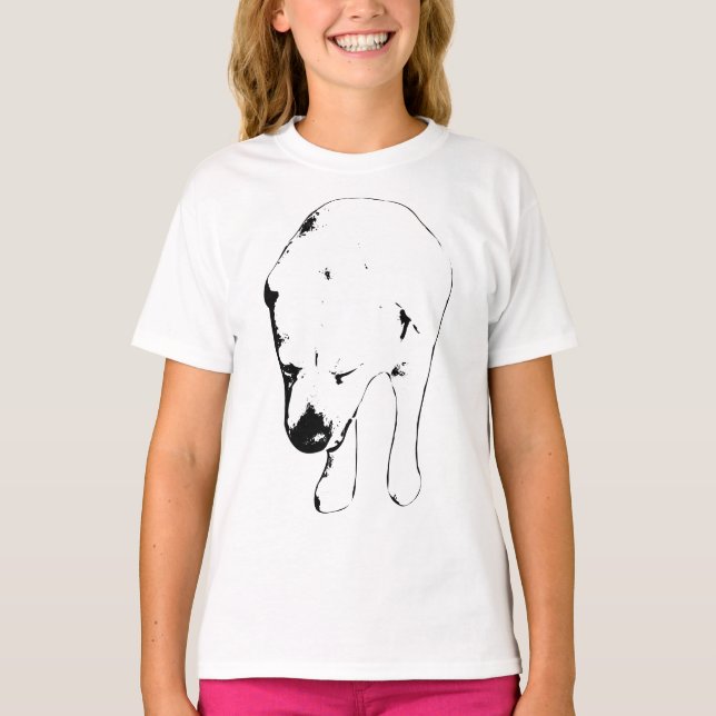 Witty Labrador Flin, Head-Down Helgdag T Shirt (Framsida)