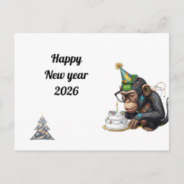 Witty New Year Greeting Card Vykort