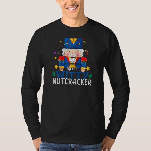 Witty Nutcracker Matching Family Group-jul P T Shirt (Framsida)