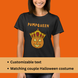 Witty Queen Pumpkin Pun Couple Halloween Costume T Shirt