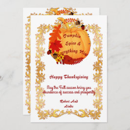 Witty Quote Orange Fall Pumpkin Spice Guld Ram