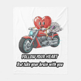 witty relationship quote gift heart riding bike fleecefilt