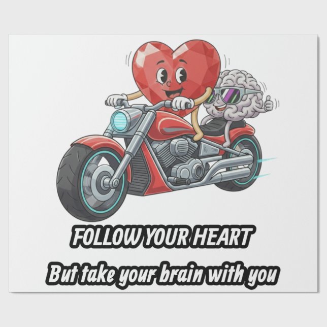 witty relationship quote gift heart riding bike presentpapper (Platt)