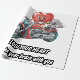 witty relationship quote gift heart riding bike presentpapper