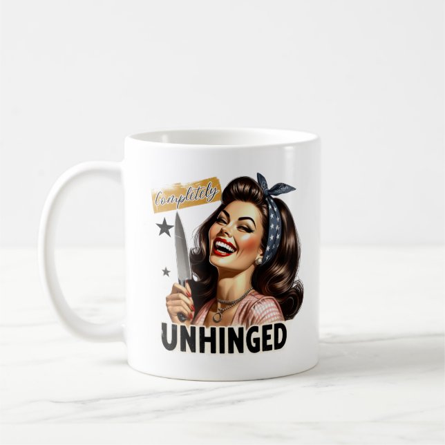 Witty Retro Girl - fullständigt obärgad Tri-Blend Kaffemugg (Vänster)