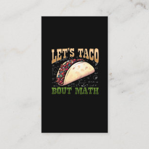 Witty Taco Eater Mathematiker Food Älskare Visitkort