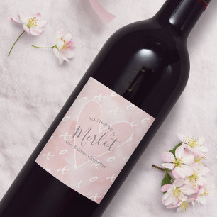 Witty Valentines Vin-gåvor Vinflaska Etikett