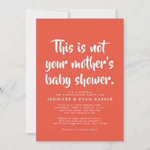 Witty virtuell babyduschinbjudan i korall