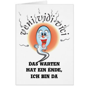 witzige Geburtsanzeige Karte Hälsningskort