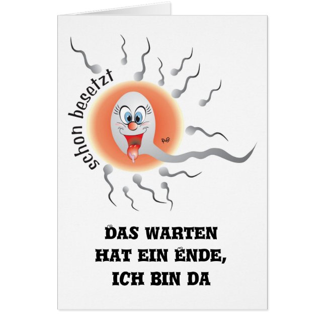 witzige Geburtsanzeige Karte Hälsningskort (Framsidan)