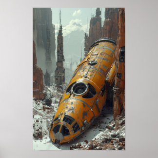 Wix 3D-realistiskt foto: Den kraschade Alien Space Poster