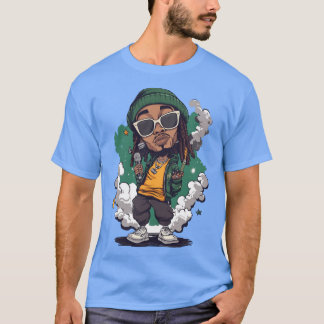 Wiz Khalifa as Cartoon boy funny friend T Shirt