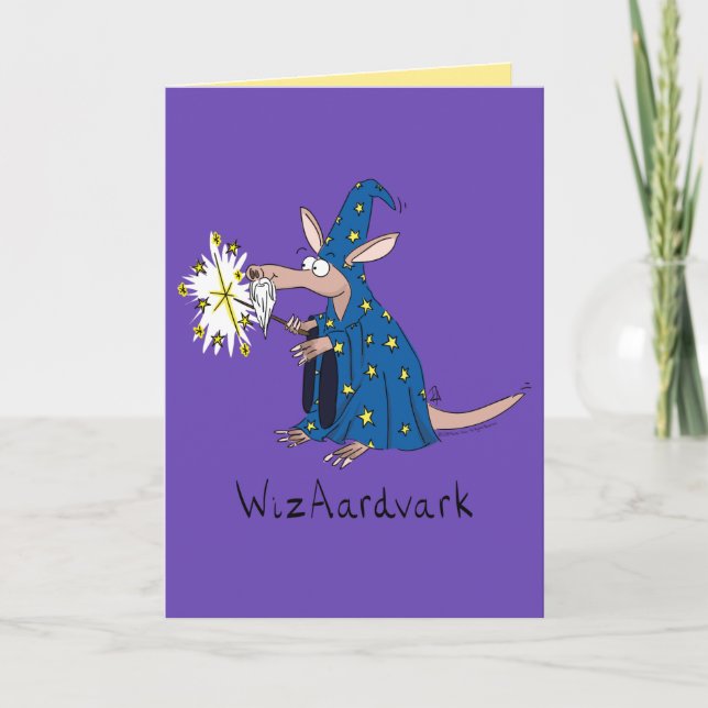 Wizaardvark - Finny Wizard Aardvark Greeting Card Kort (Framsida)