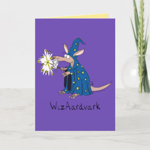 Wizaardvark - Finny Wizard Aardvark Greeting Card Kort