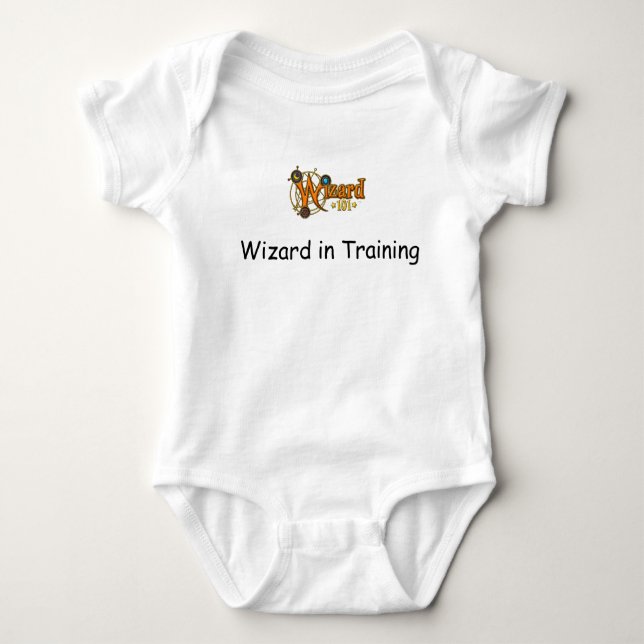 Wizard101 baby Onesee - trollkarl i utbildning T-shirt (Framsida)