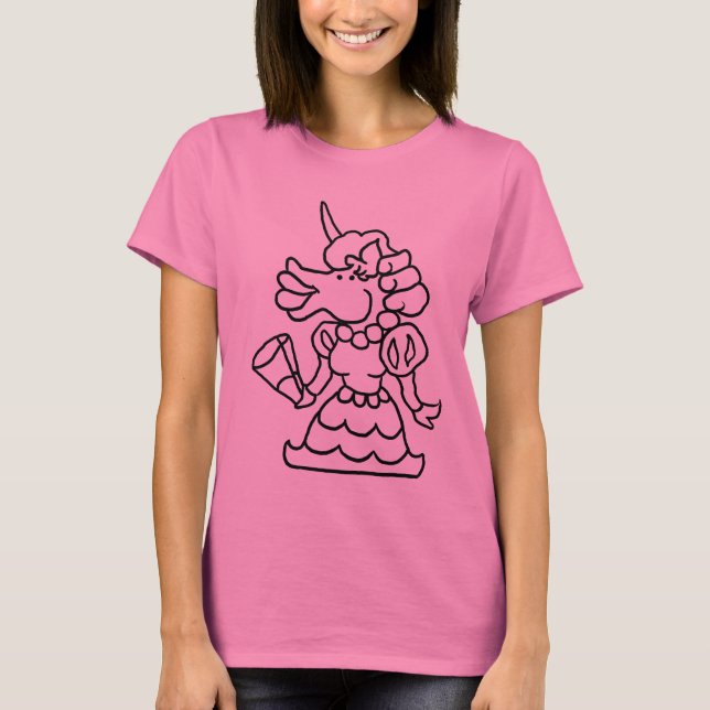 Wizard101 klotter Francesca (svarten & vit) Tee (Framsida)
