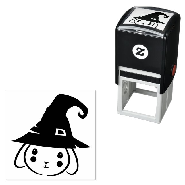 Wizard Bunny Illustration Självfärgande Stämpel (In Situ)