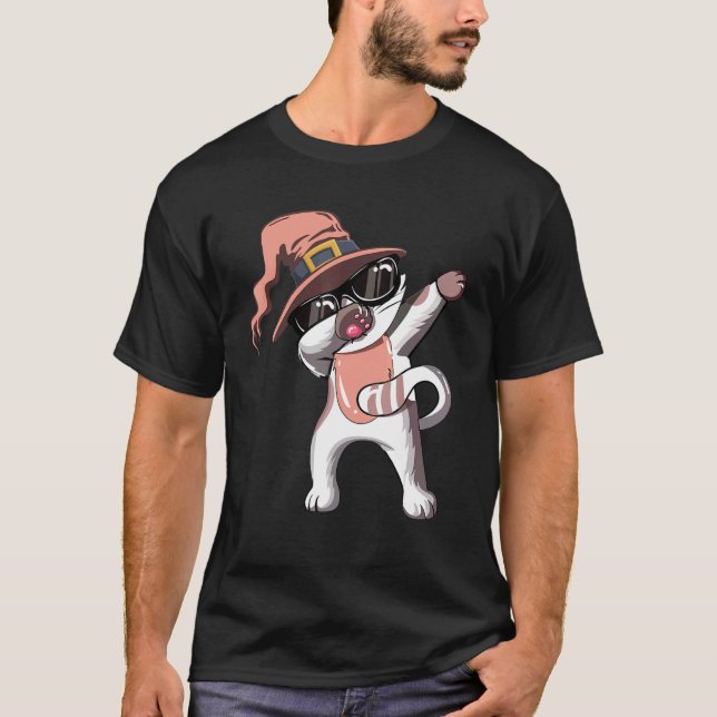wizard Cat Dabbing T Shirt (Framsida)