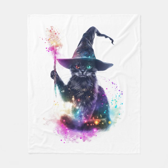 Wizard Cat Magic Fleecefilt (Framsidan)