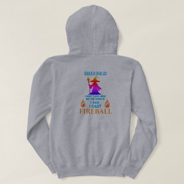 Wizard Fireball Hoodie (Design baksida)