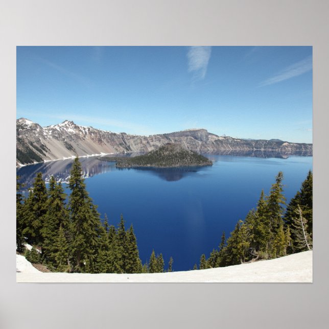 Wizard Island på Crater Lake Poster (Framsidan)
