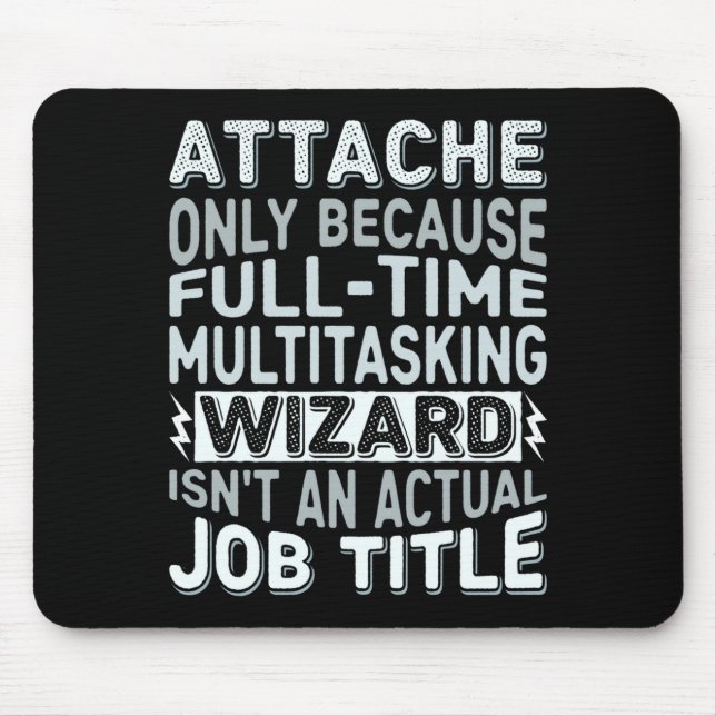 Wizard Job Title Quote - Funny Attache Long Sleeve Musmatta (Framsidan)