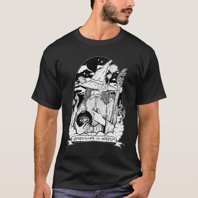 Wizard - Knowledge is Power T Shirt (Framsida)