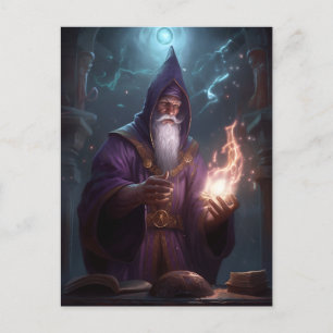 Wizard Mage Magic Fantasy Art Vykort