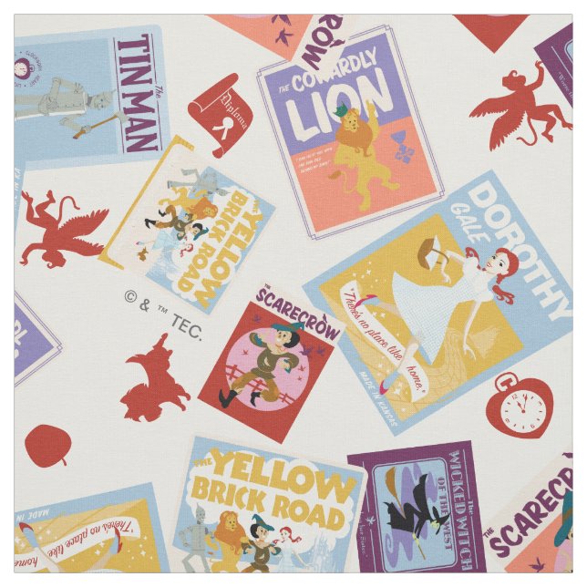 Wizard of Oz™ Character Print Toss Pattern Tyg (Provkarta)