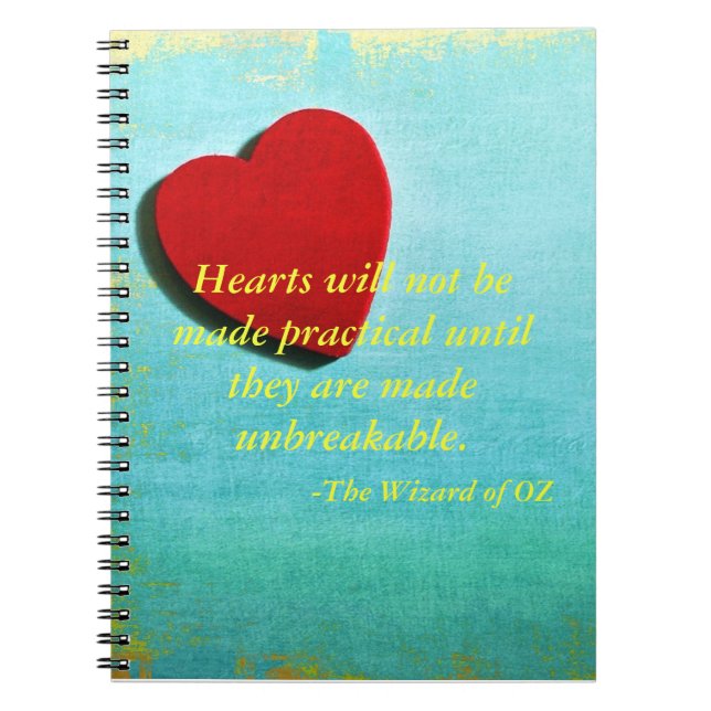 Wizard of Oz citationsteckenjournal Anteckningsbok Med Spiral (Framsidan)