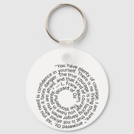 Wizard of Oz courage quote keychain Nyckelring