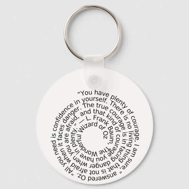 Wizard of Oz courage quote keychain Nyckelring (Framsida)