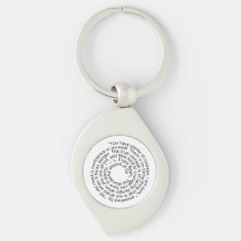 Wizard of Oz courage quote keychain Swirl Silverfärgad Nyckelring