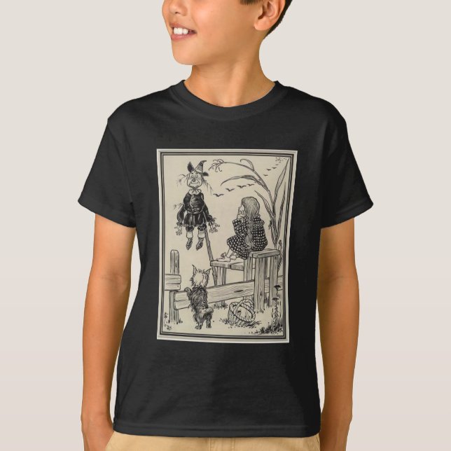 Wizard of Oz Dorothy och fågelskrämman Tee (Framsida)