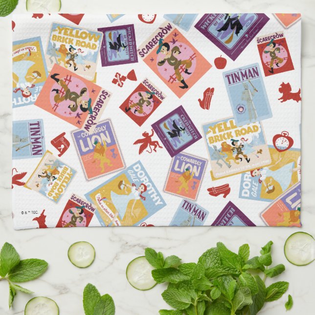 Wizard of Oz™ Karaktärstryck Kast Mönster Kökshandduk (Vikta)