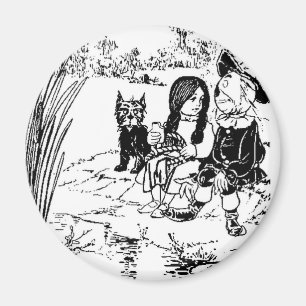 Wizard of Oz Toto, Dorothy och fågelskrämma Magnet