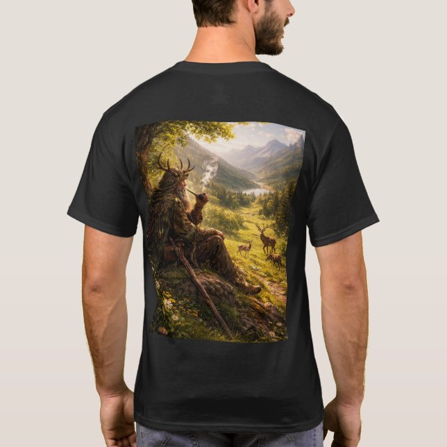 wizard on a hill t shirt (Baksida)