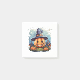 Wizard pumpkin post-it block