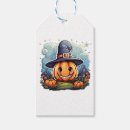 Wizard pumpkin presentetikett