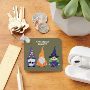 Wizard Pumpkin Witch Halloween Gnomes Nyckelring