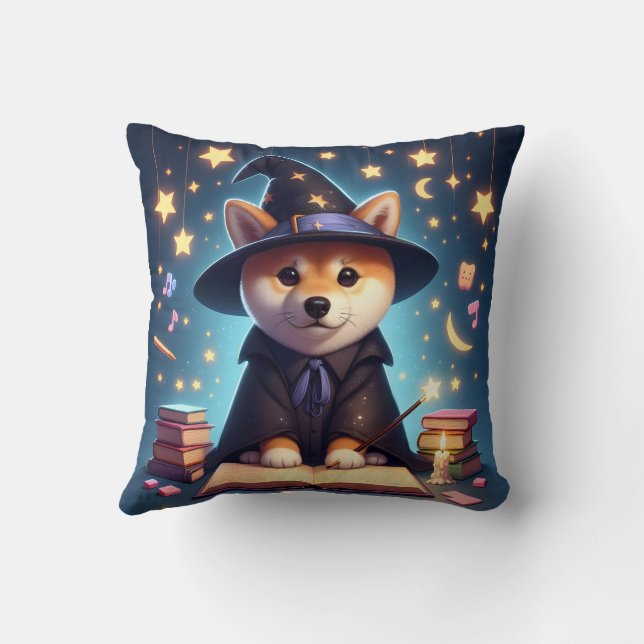 Wizard Shiba Inu Pillow Kudde (Baksida)