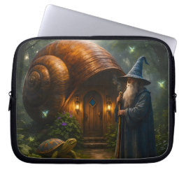 Wizard snail shell cottage enchanted neoprene lapt laptop fodral