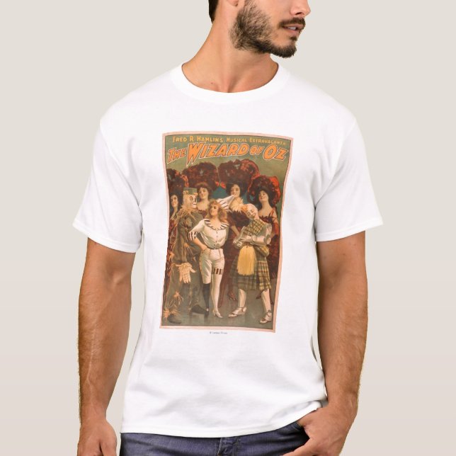"Wizardet of Oz" musikalisk Theatreaffisch #1 T-shirt (Framsida)
