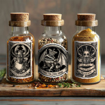 Wizardry Potion Flaska-etiketter med Wicked Witch 
