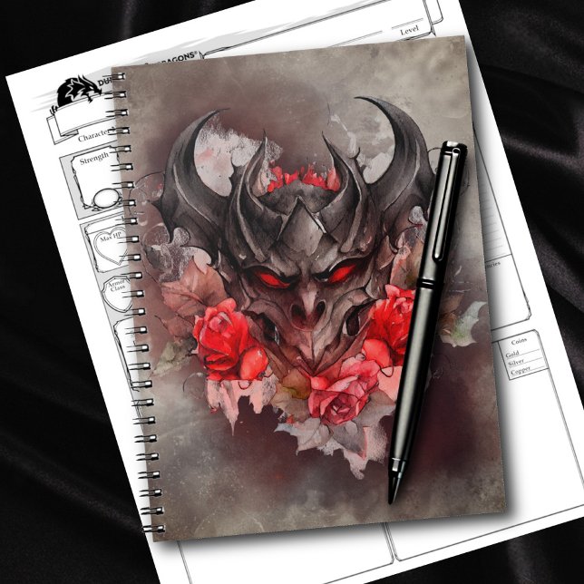 Wizardry | Red Eyed Smoky Demon Beast med Ro Anteckningsbok (Skapare uppladdad)